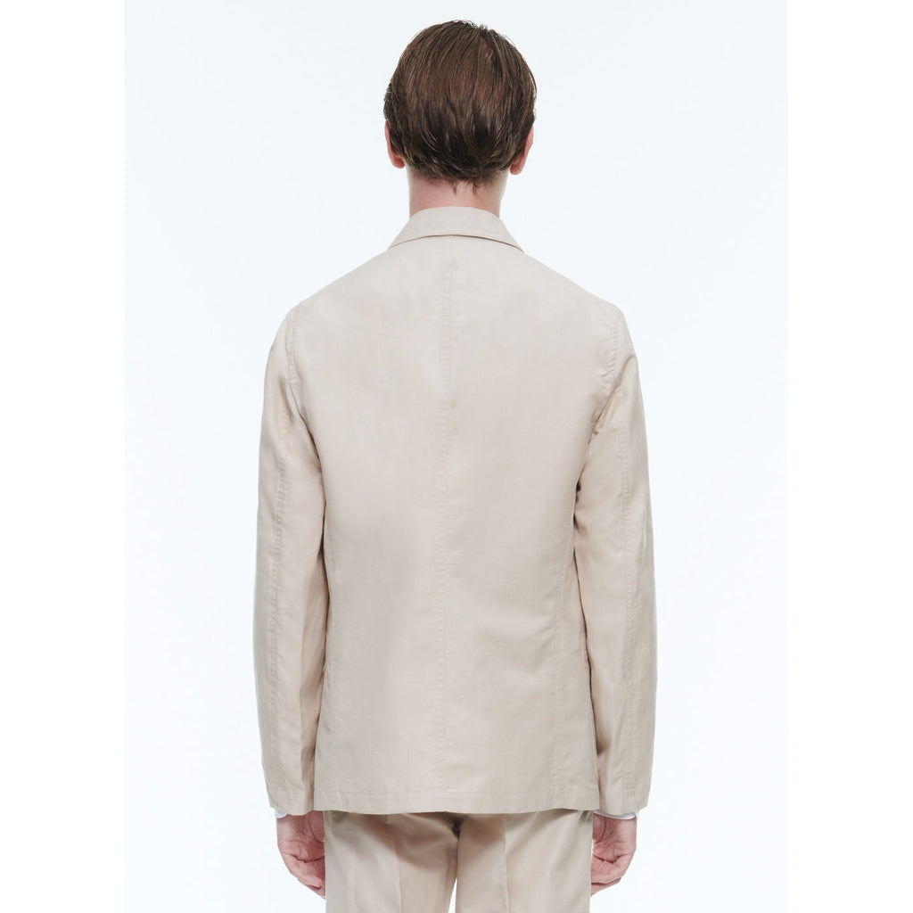Fursac - Veste Droite Souple En Lin Et Coton - Beige