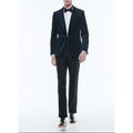Fursac - Veste De Smoking En Velours - Bleu