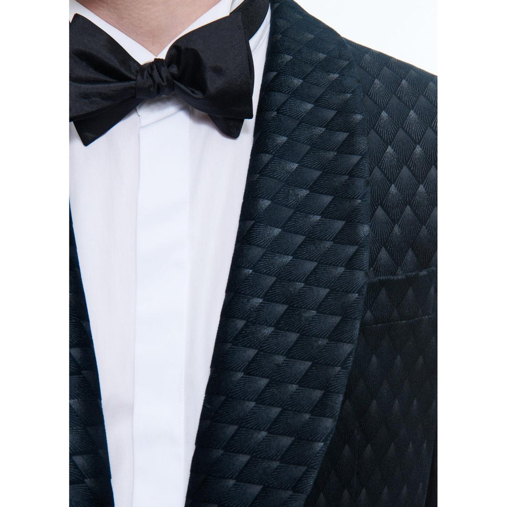 Fursac - Veste De Smoking En Velours - Bleu