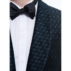 Fursac - Veste De Smoking En Velours - Bleu