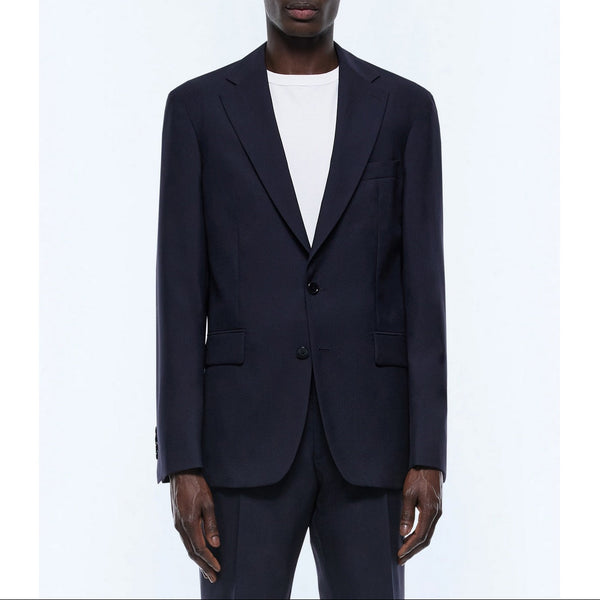 Certified Wool Straight Jacket - Navy Blue
