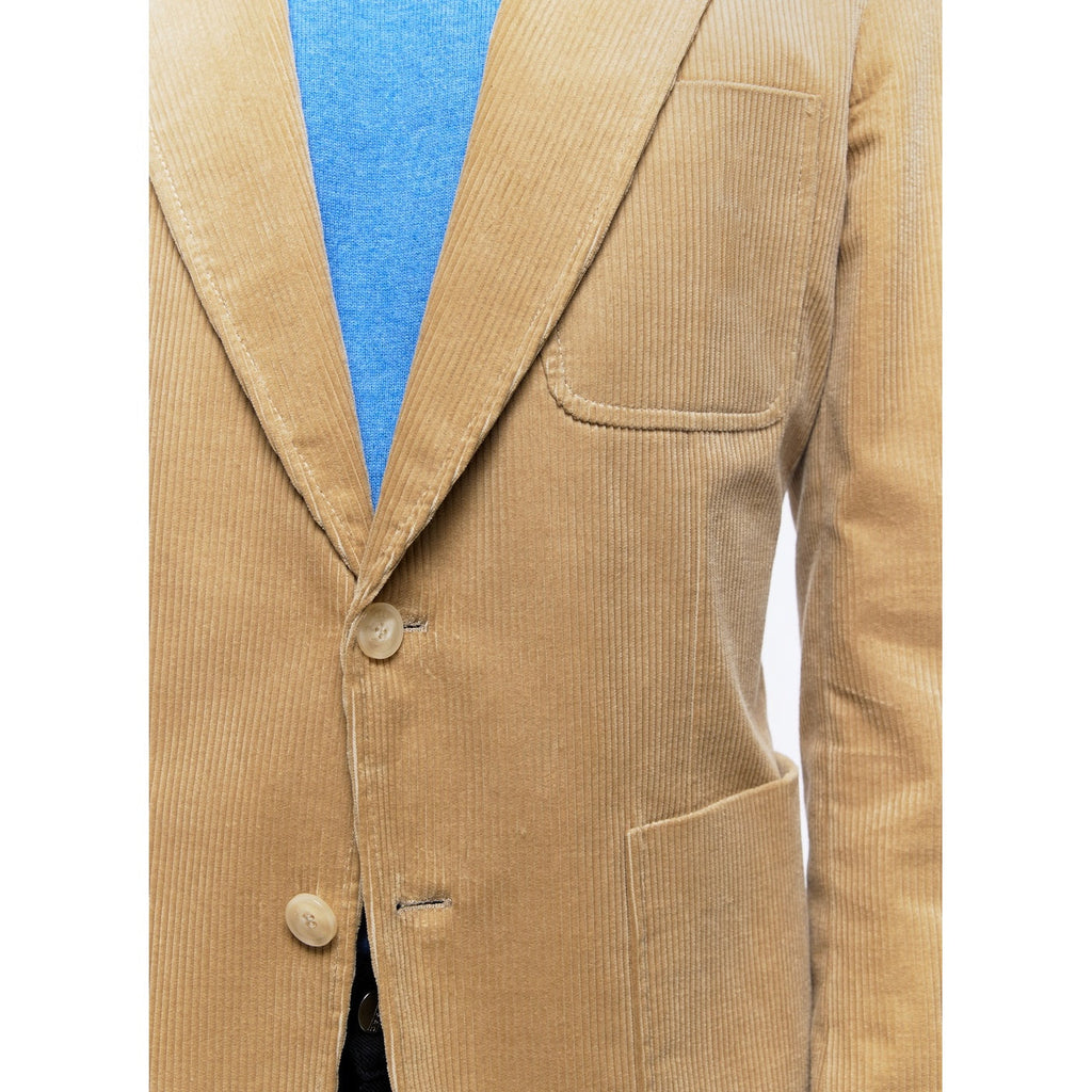 Chaqueta recta de pana - Beige