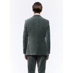 Fursac - Veste Velours Palatine Vert De Gris - Vert De Gris