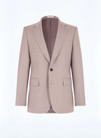 Veste De Costume En Flanelle - Beige