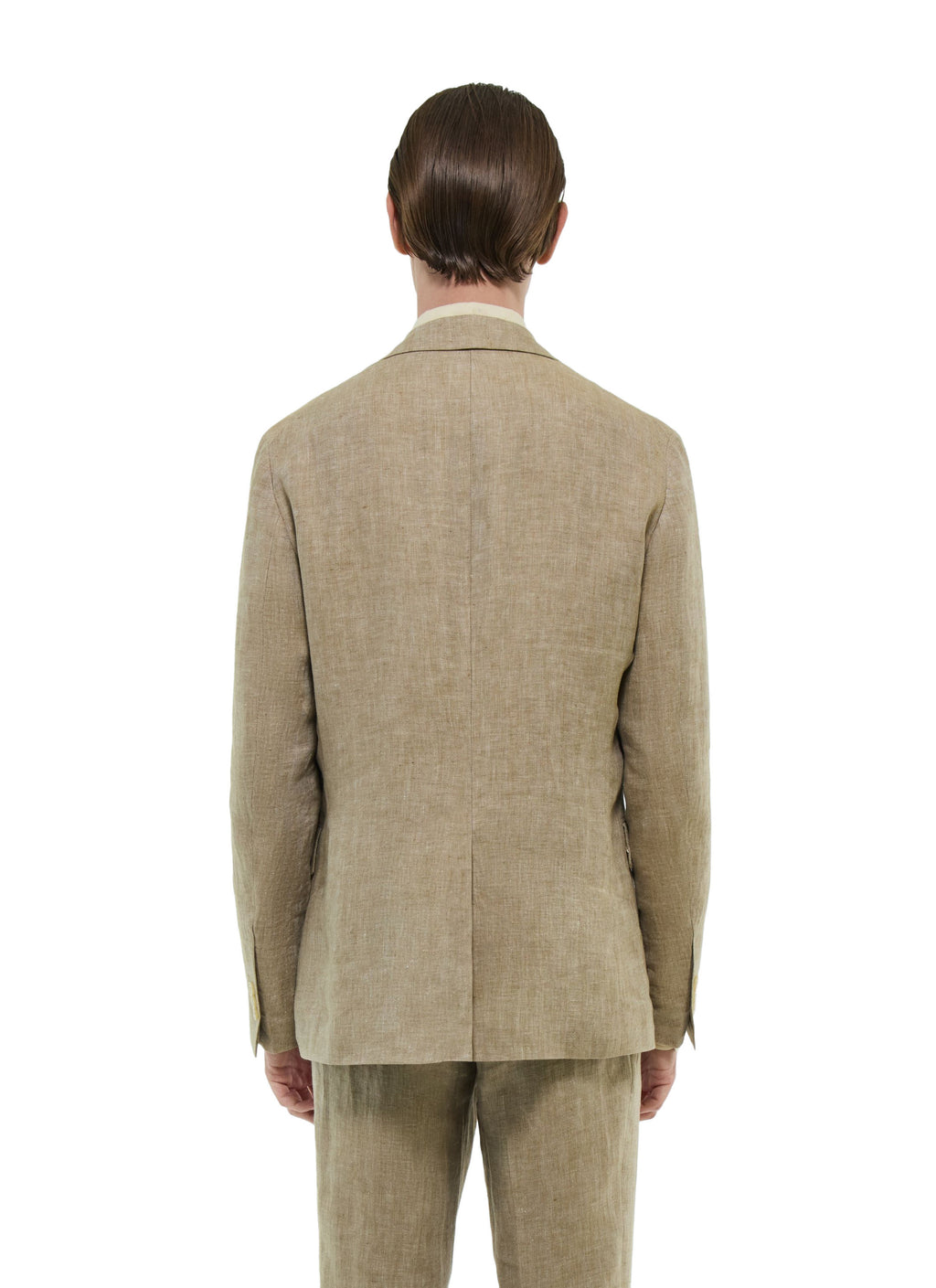 Veste En Lin À Chevrons - Beige
