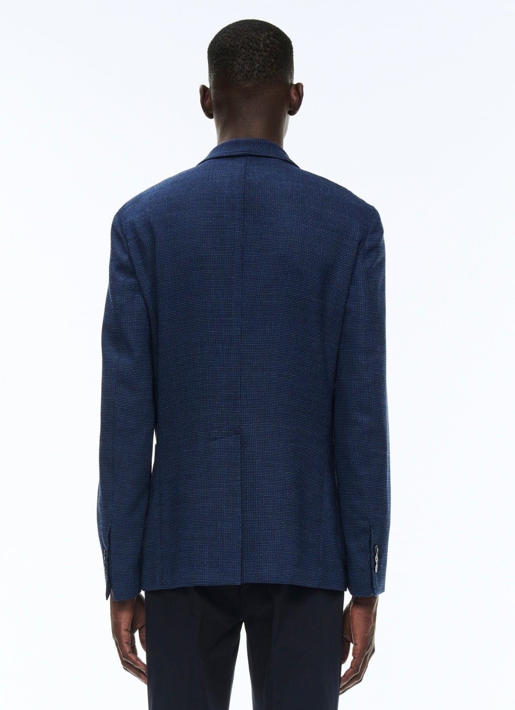Fursac - Veste En Natté De Laine À Carreaux - Indigo - Homme