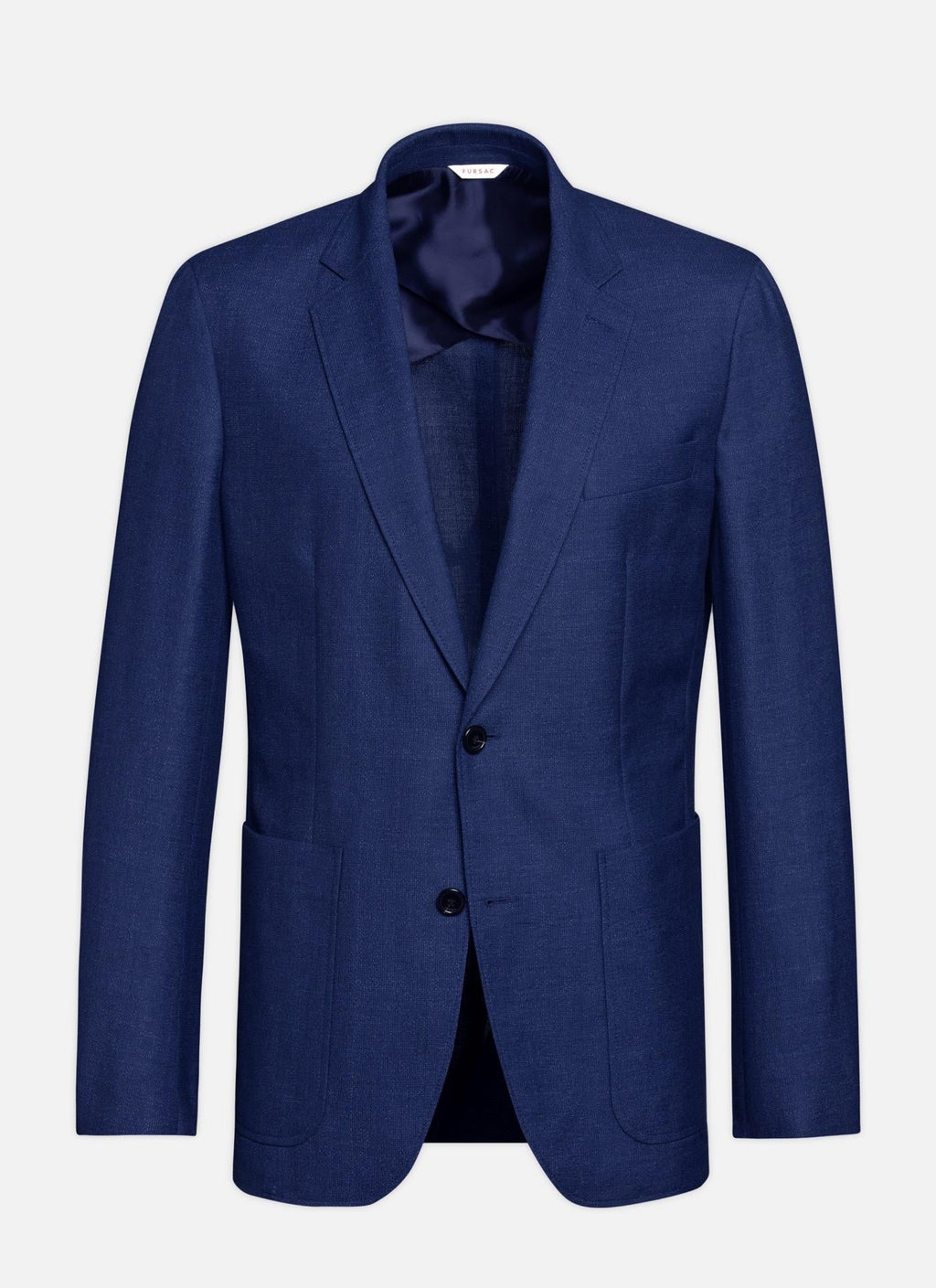 Fursac - Veste En Natté De Laine Et Lin Chiné - Indigo - Homme