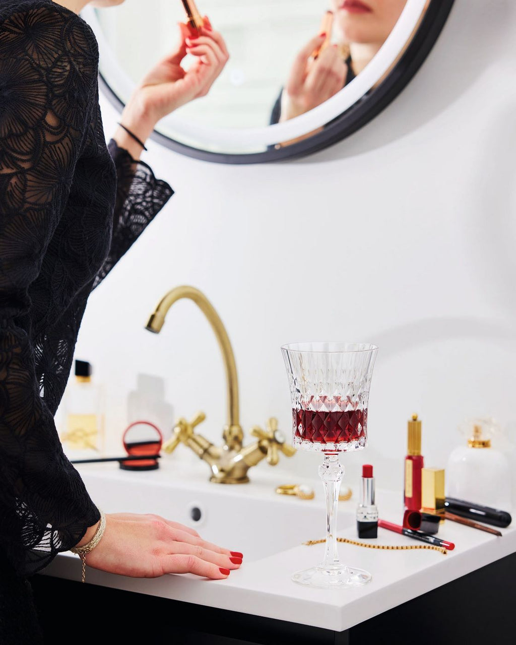 Lady Diamond - 4 Stemmed Glasses - 27cl - Cristal d'Arques