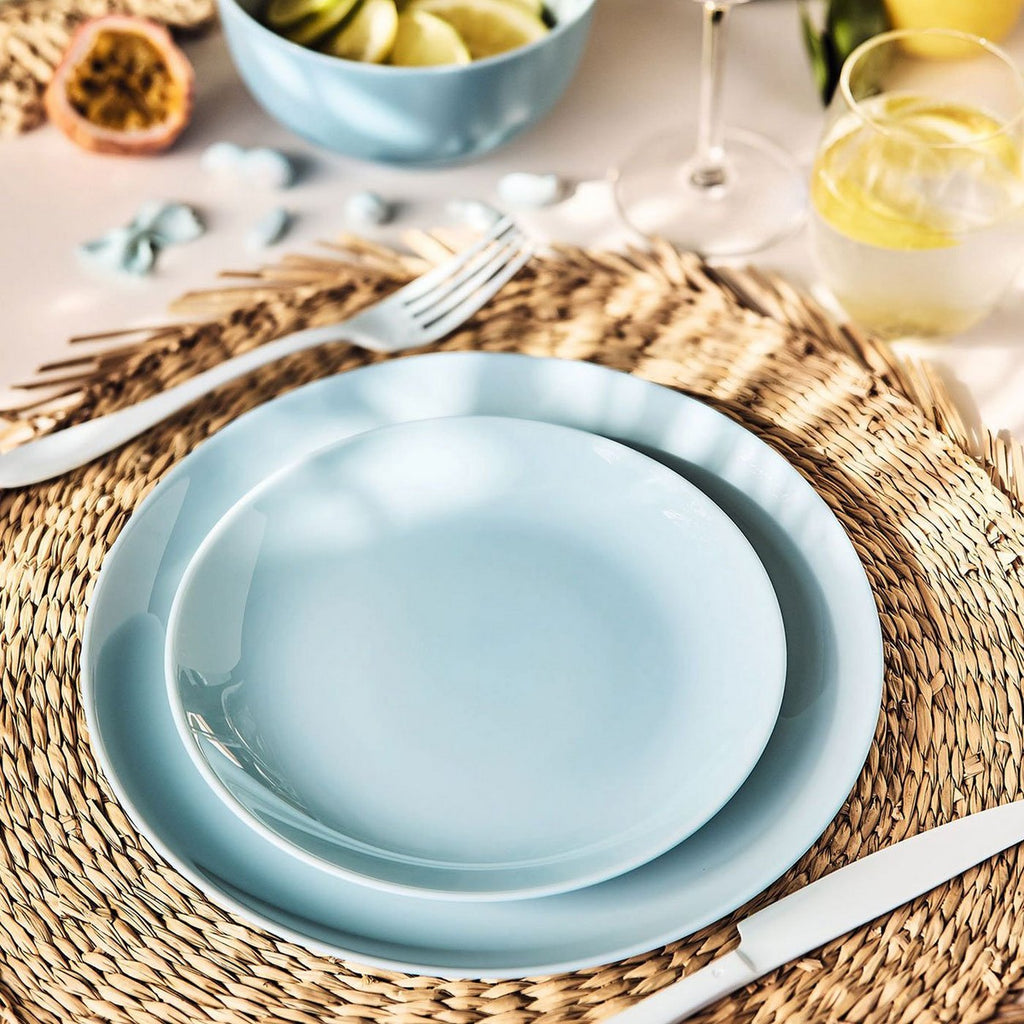 Diwali - 6 Paradise Blue Dessert Plates - Blue - 19cm - Luminarc