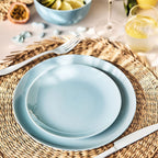 Diwali - 6 Paradise Blue Dessert Plates - Blue - 19cm - Luminarc