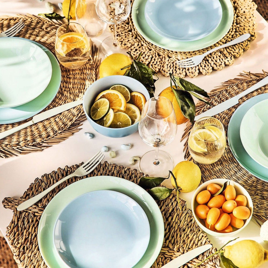 Diwali - 6 Paradise Blue Dessert Plates - Blue - 19cm - Luminarc
