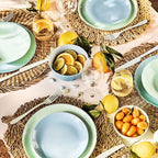 Diwali - 6 Paradise Blue Dessert Plates - Blue - 19cm - Luminarc