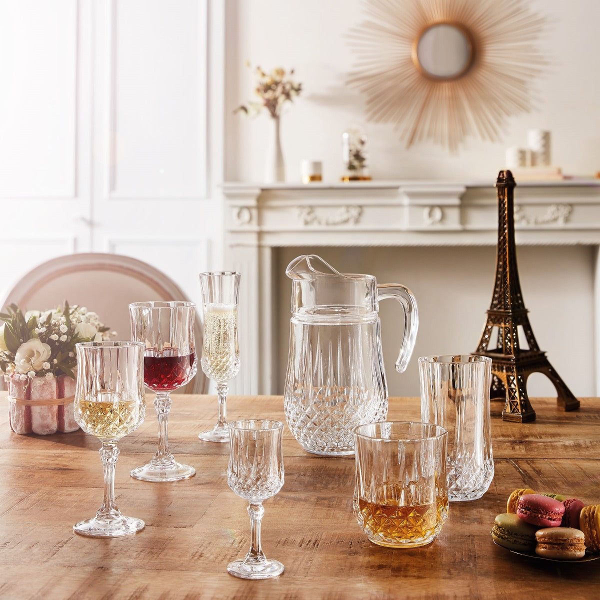 Longchamp - 4 Vasos Altos - 36cl - Cristal d'Arques