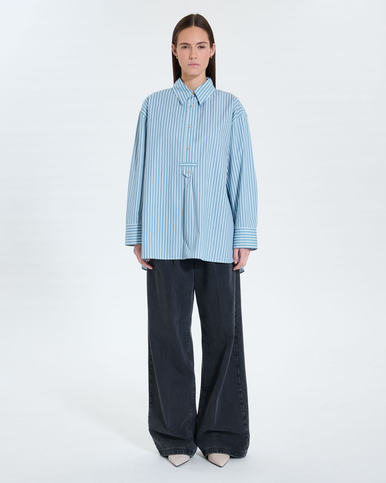 Oversized striped shirt_4
