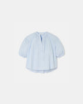 Blouse fluide en coton bleue ciel_1