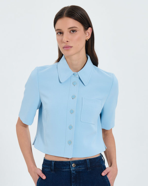 Short sky blue crepe shirt_1