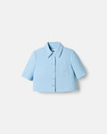 Short sky blue crepe shirt_5