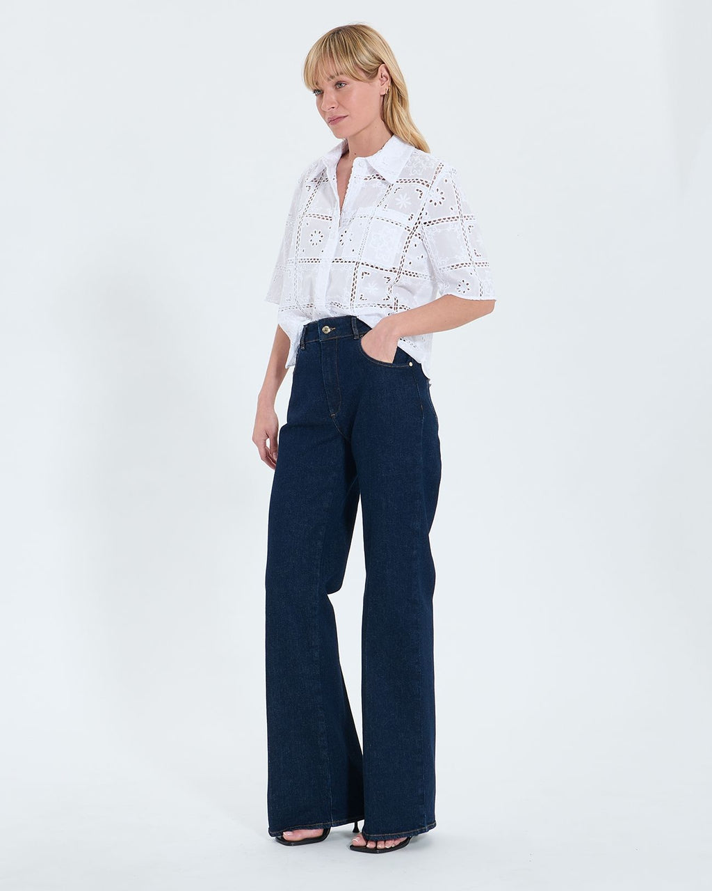 Ecru English embroidery shirt_2