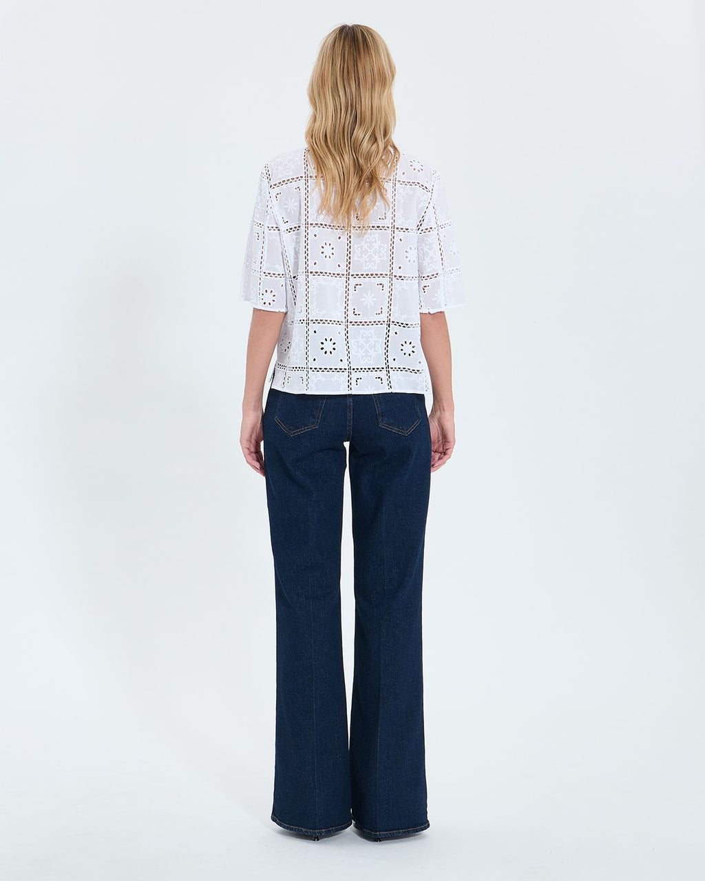 Ecru English embroidery shirt_3