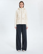 Ecru bi-material down jacket_4
