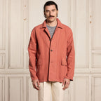 Veste De Travail En Coton Et Lin Corail