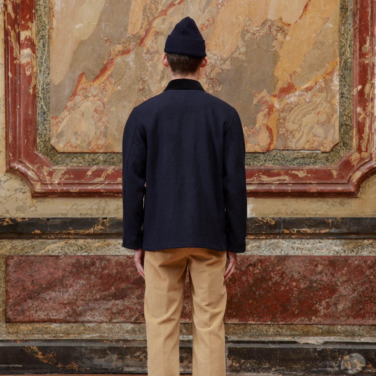 Veste De Travail En Laine Marine