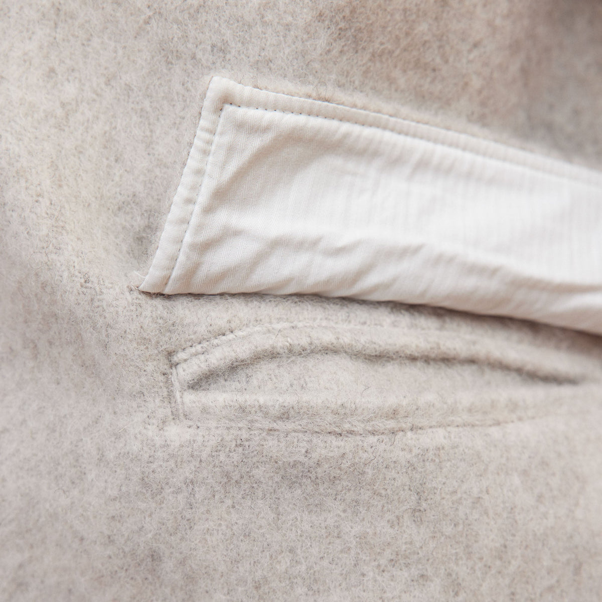Veste De Travail En Laine Shaggy Dog Beige Chiné