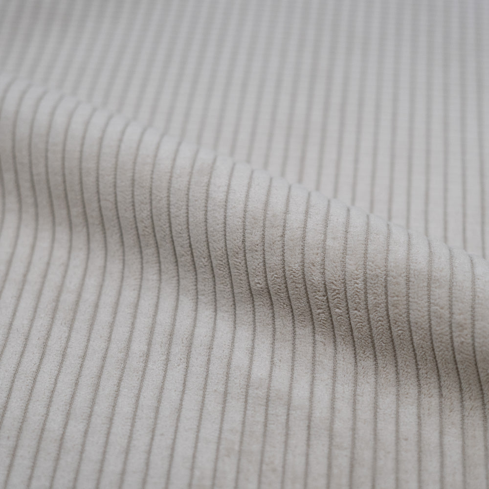 Lily - Pouf Rond En Velours Côtelé Beige