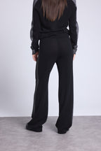 Pantalon Lurex Venise - Noir Et Argente - Femme