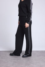 Pantalon Lurex Venise - Noir Et Argente - Femme
