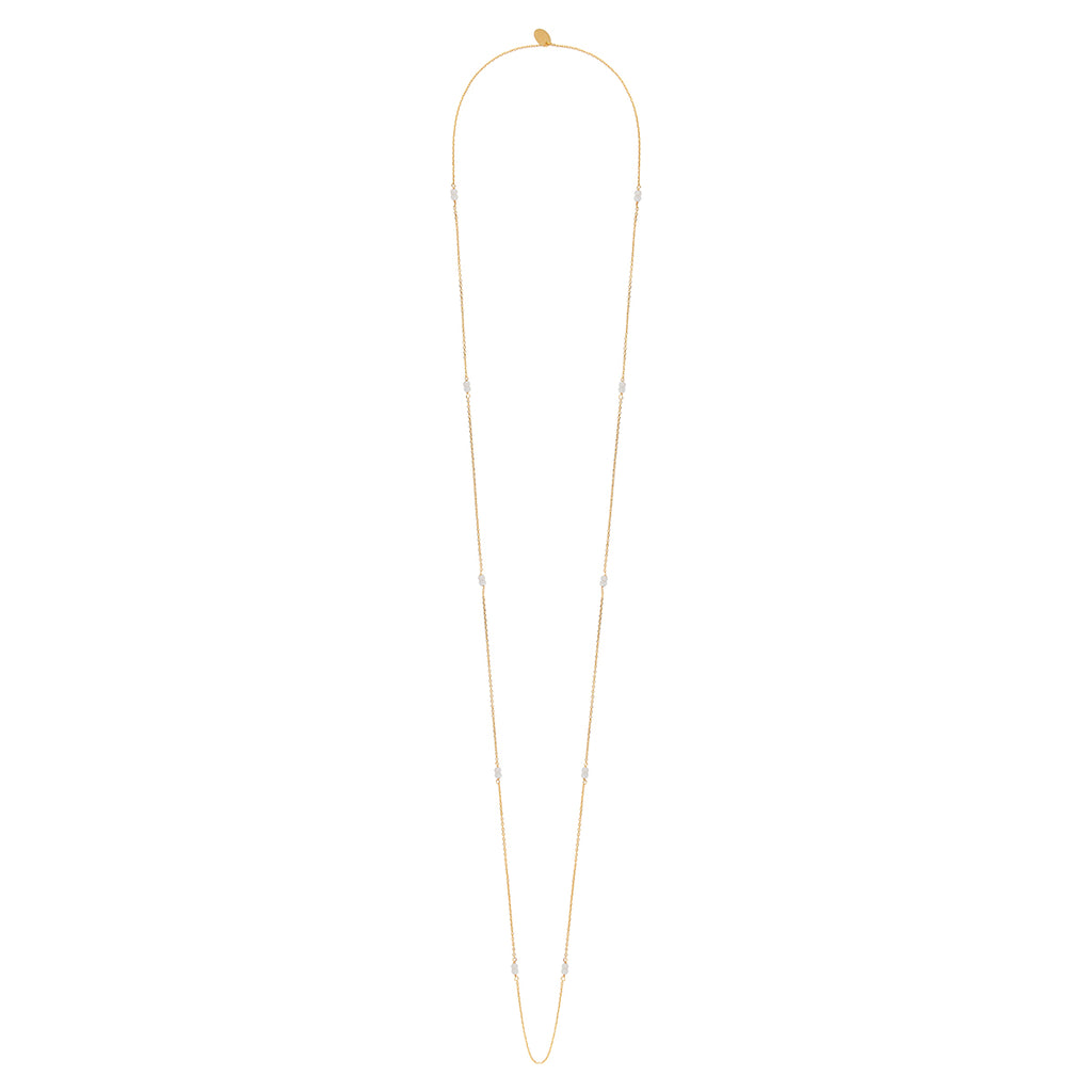 White Mother-of-Pearl Venus Long Necklace