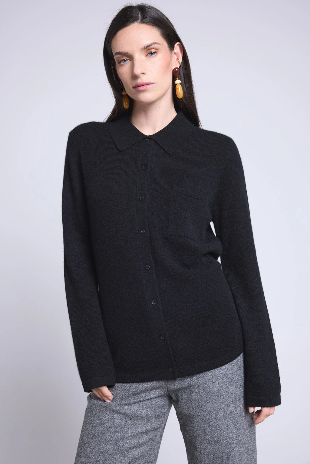 Camisa abotonada Vera - Negro - Mujer