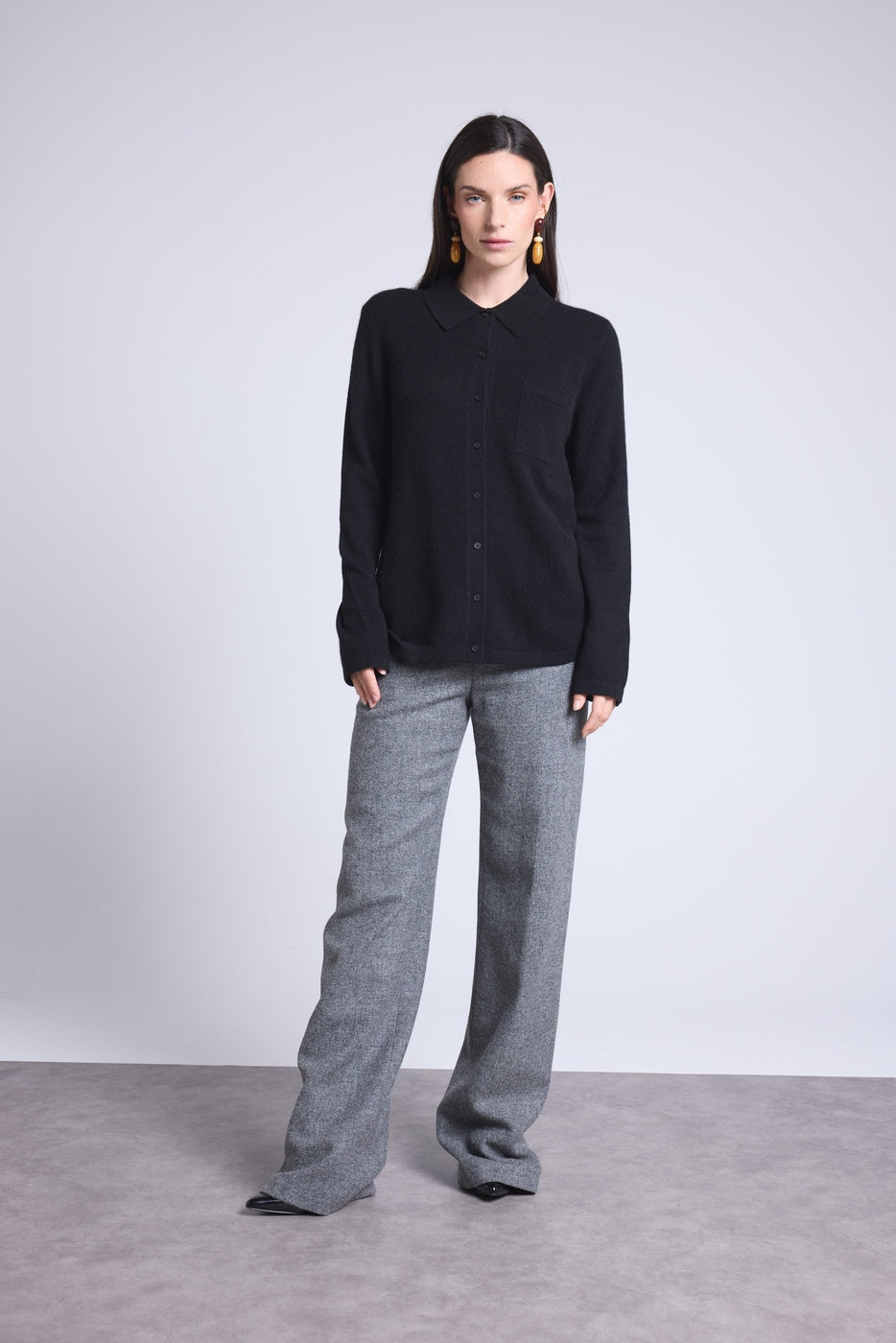 Camisa abotonada Vera - Negro - Mujer