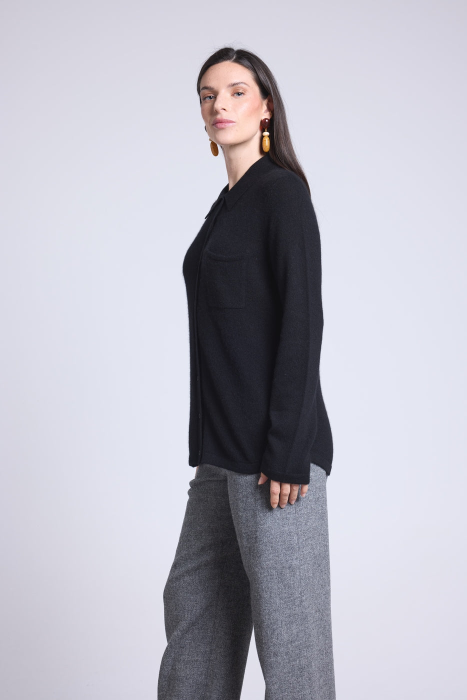 Camisa abotonada Vera - Negro - Mujer