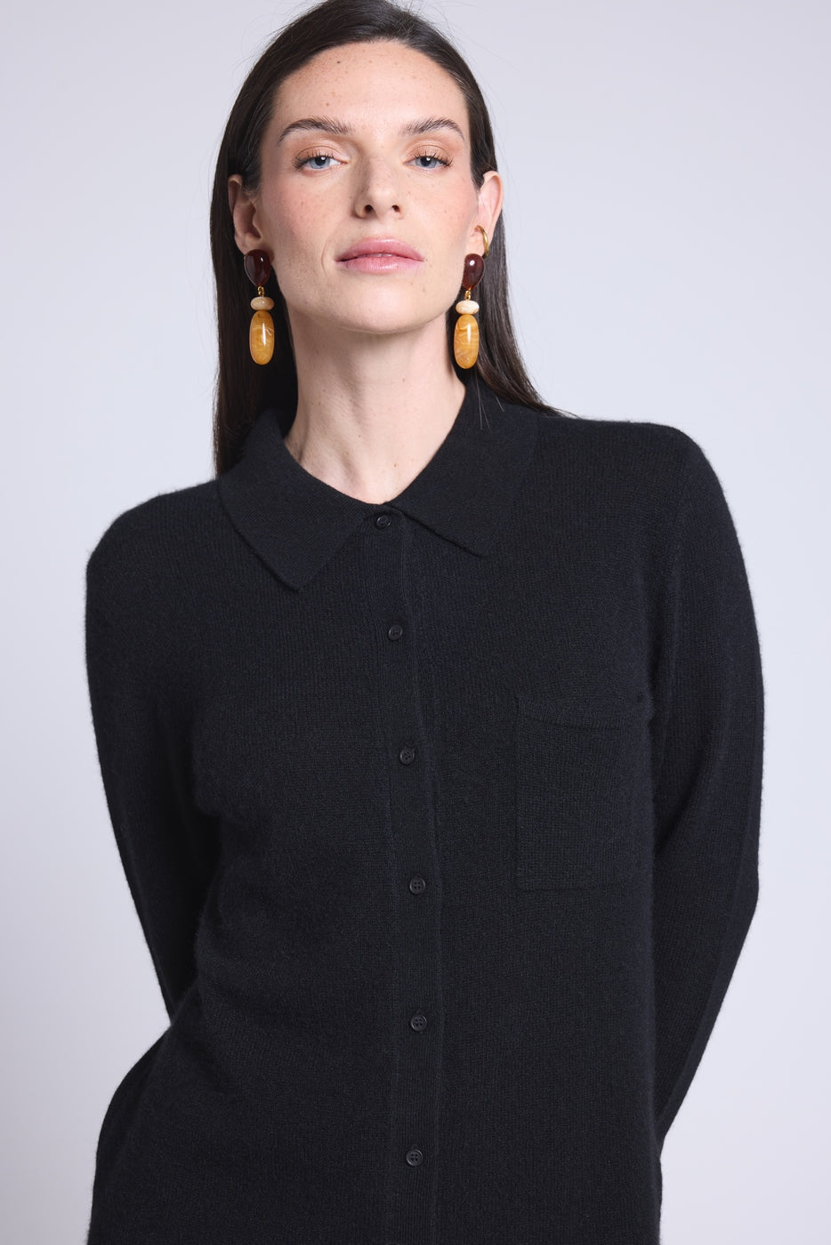 Camisa abotonada Vera - Negro - Mujer