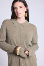Camisa Abotonada Mujer Vera - Verde Caqui - Mujer