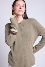 Camisa Abotonada Mujer Vera - Verde Caqui - Mujer