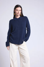 Chemise Boutonnee Femme Vera - Bleu Marine - Femme