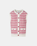 Chaleco sin mangas estilo tweed bicolor_6