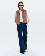 Sleeveless vest camel_2