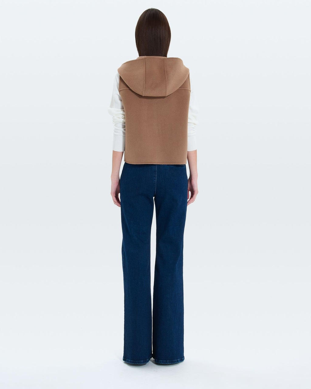 Sleeveless vest camel_3