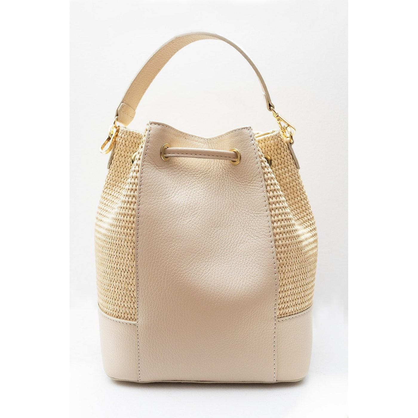 Sac A Bandouliere Cerise Rafia - Blanc Casse