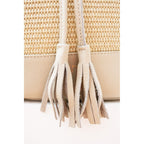 Sac A Bandouliere Cerise Rafia - Blanc Casse