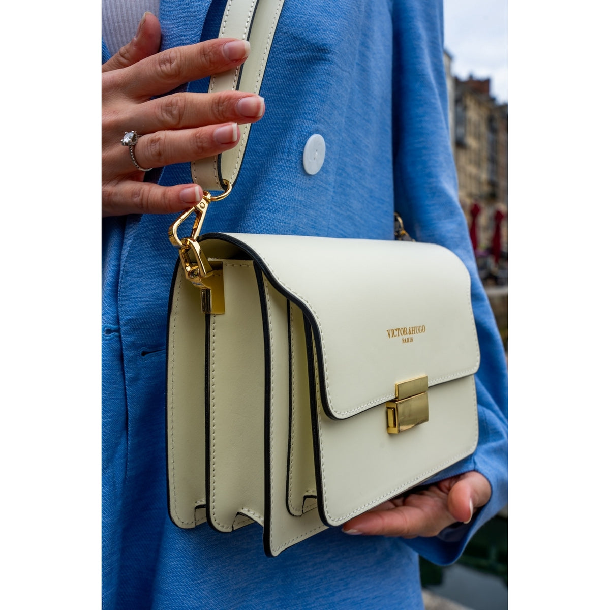 Sac À Bandoulière - Blanc Cassé - Femme