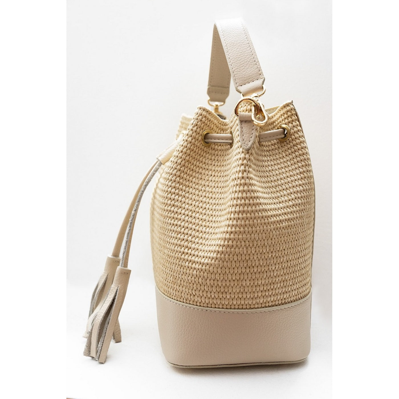 Sac A Bandouliere Livy Rafia - Blanc Casse