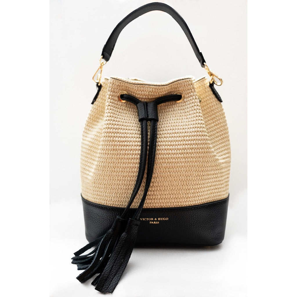 Sac A Bandouliere Livy Rafia - Noir