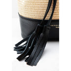 Sac A Bandouliere Livy Rafia - Noir