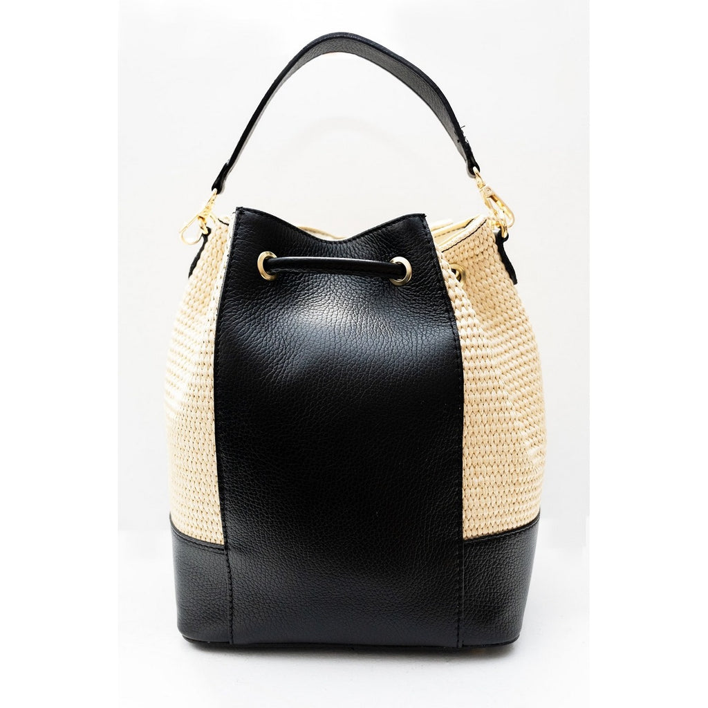 Sac A Bandouliere Livy Rafia - Noir