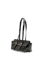 Sac Porte Epaule Briana Croco - Noir