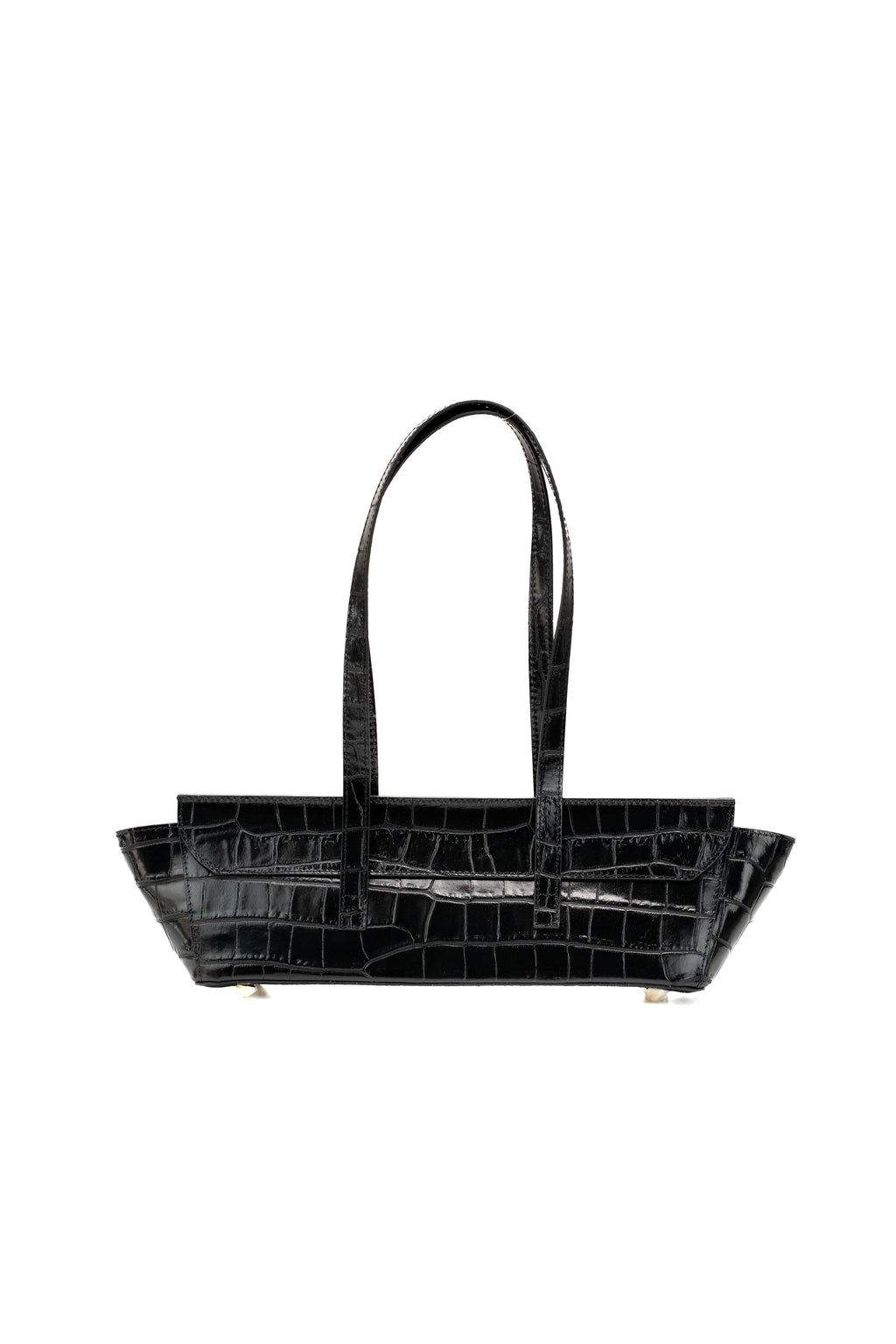 Sac Porte Epaule Briana Croco - Noir